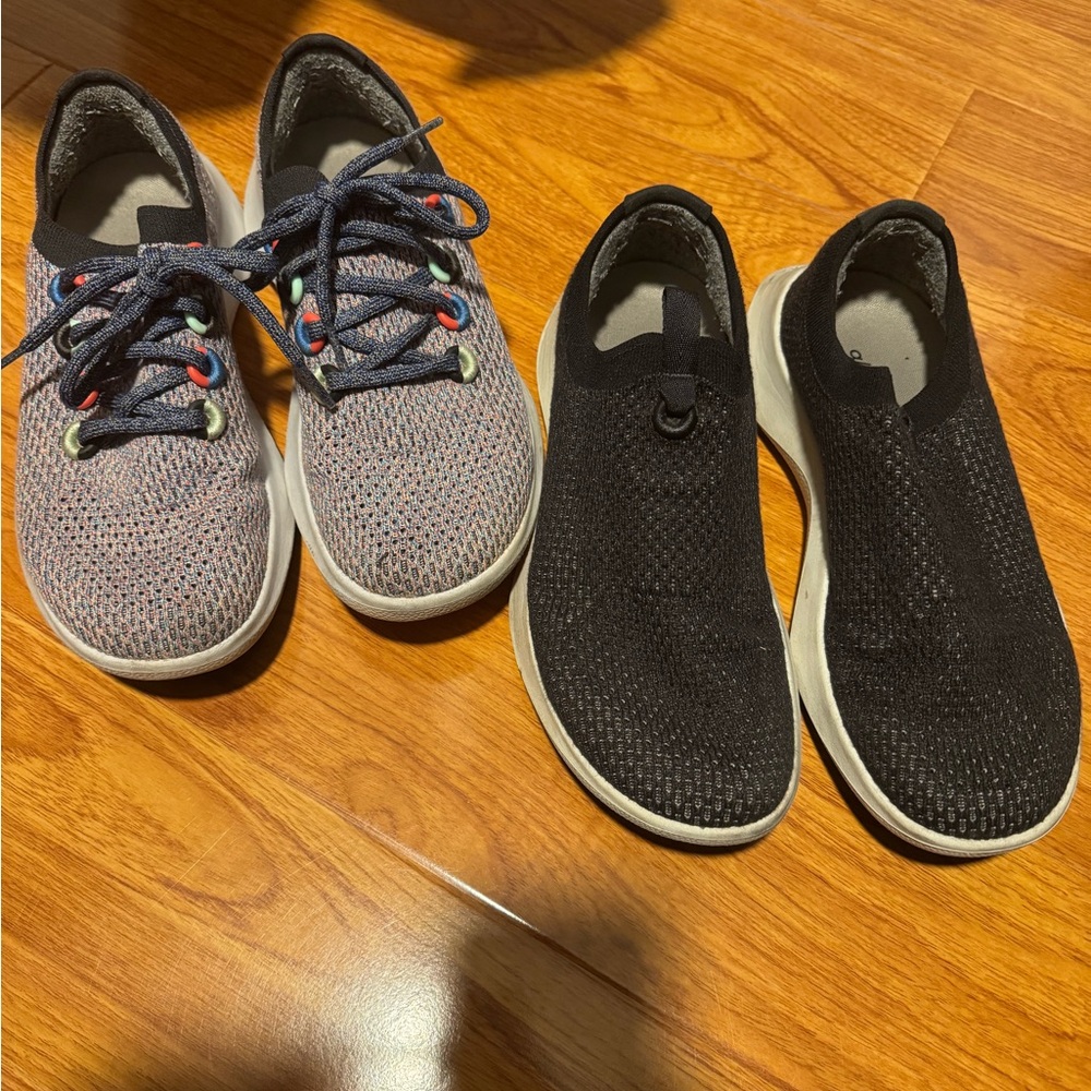 allbirds Kids Two-Pair Knit Sneakers — Black and Multicolor